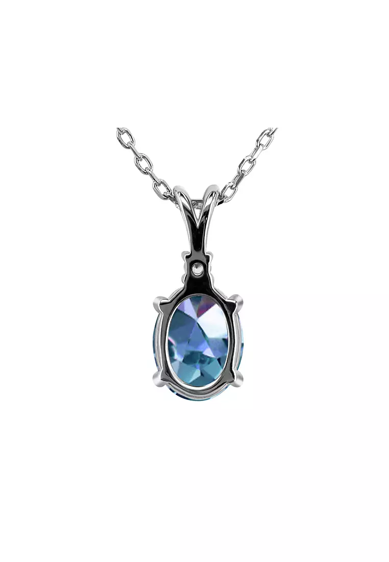 [ Alexandrite Collection ] Simply Printessa Alexandrite Pendant Silver S925 WG - Kalung by Her Jewellery