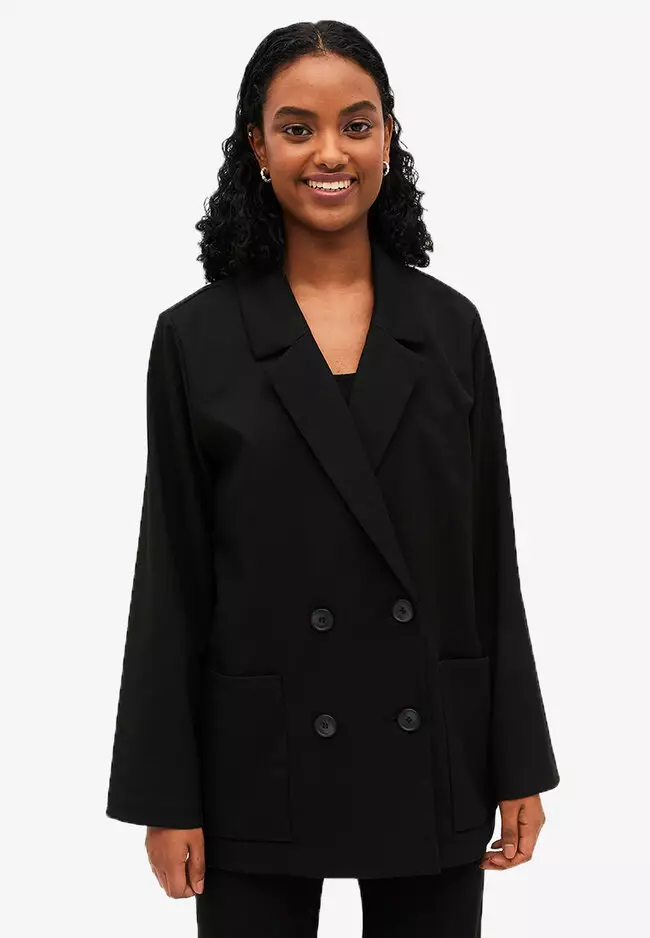 Monki double shop breasted coat