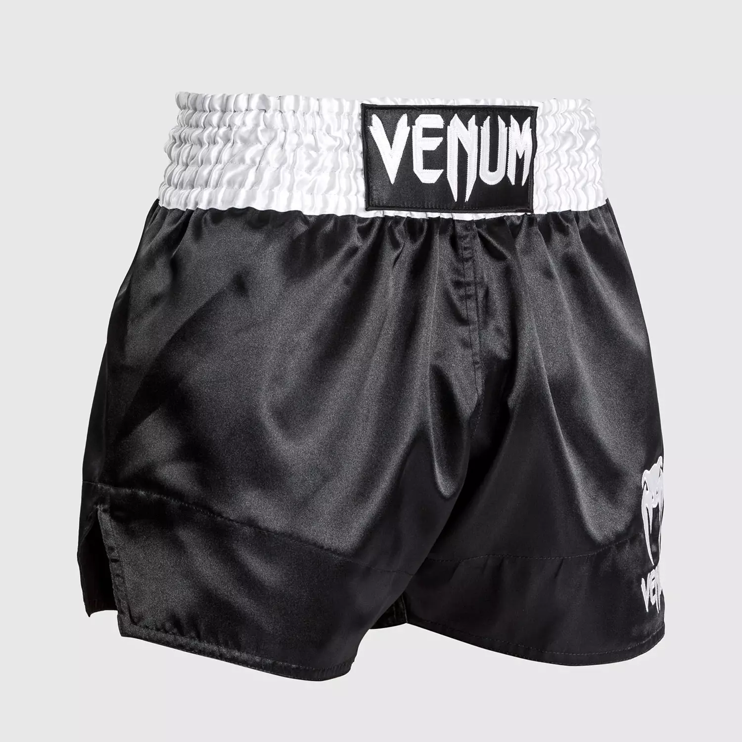 Celana Muay Thai Venum Classic Muay Thai Shorts Black/White/White