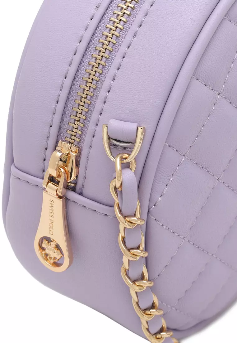 Women's Casual Chain Sling Bag / Crossbody Bag - Purple