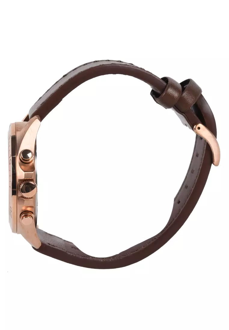 Lofoten Sapphire - Jam Tangan Pria - Rosegold - Brown Leather Strap - F6504M-B