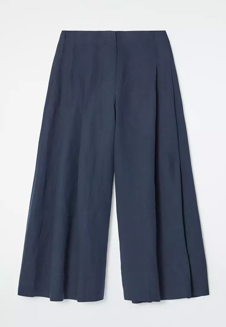 Buy COS Pleated Linen-Blend Culottes Online | ZALORA Malaysia