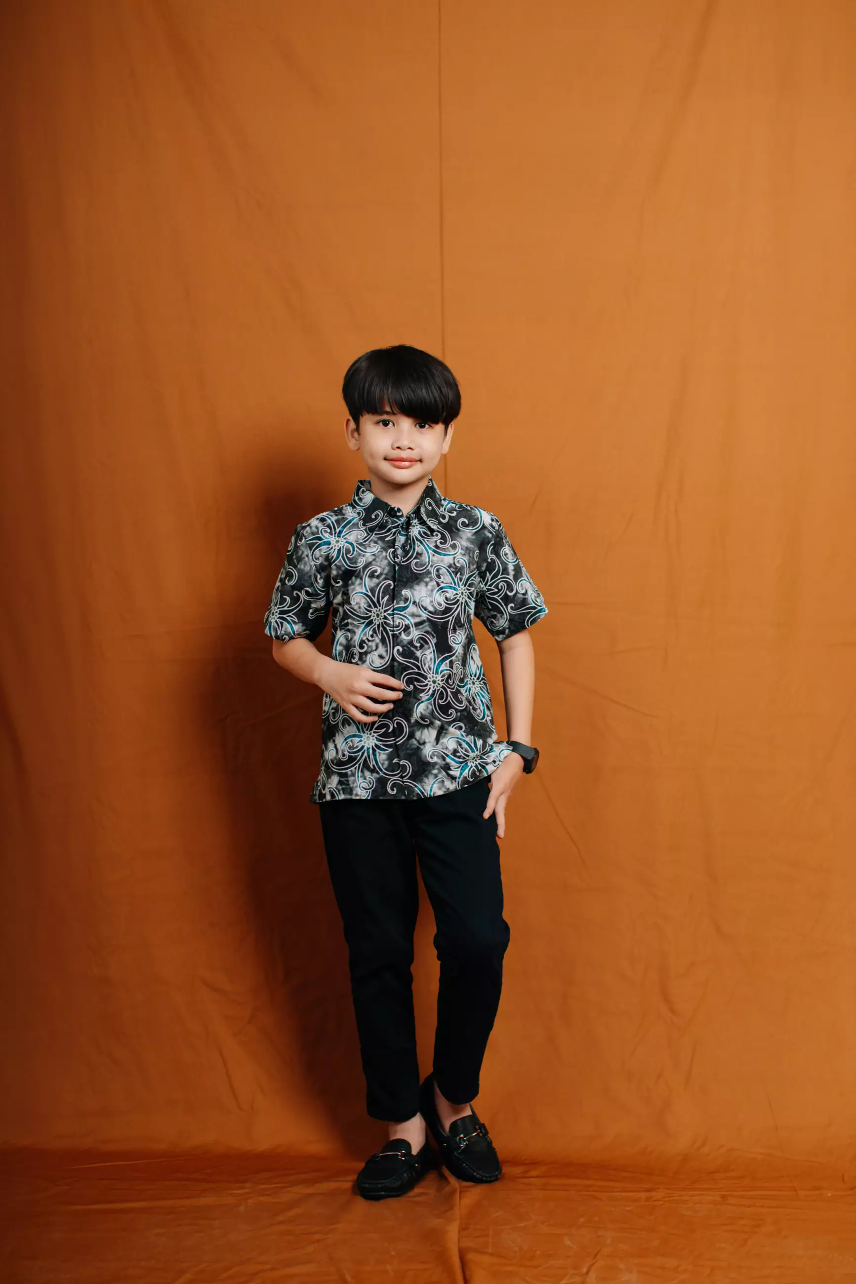 Adyatma Adeeva Black Kemeja Batik Anak Pria Kemeja Batik Anak Cowok Katun