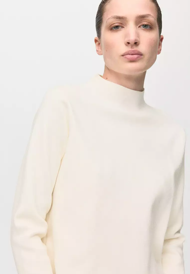 Knitted Sweater With Perkins Neck