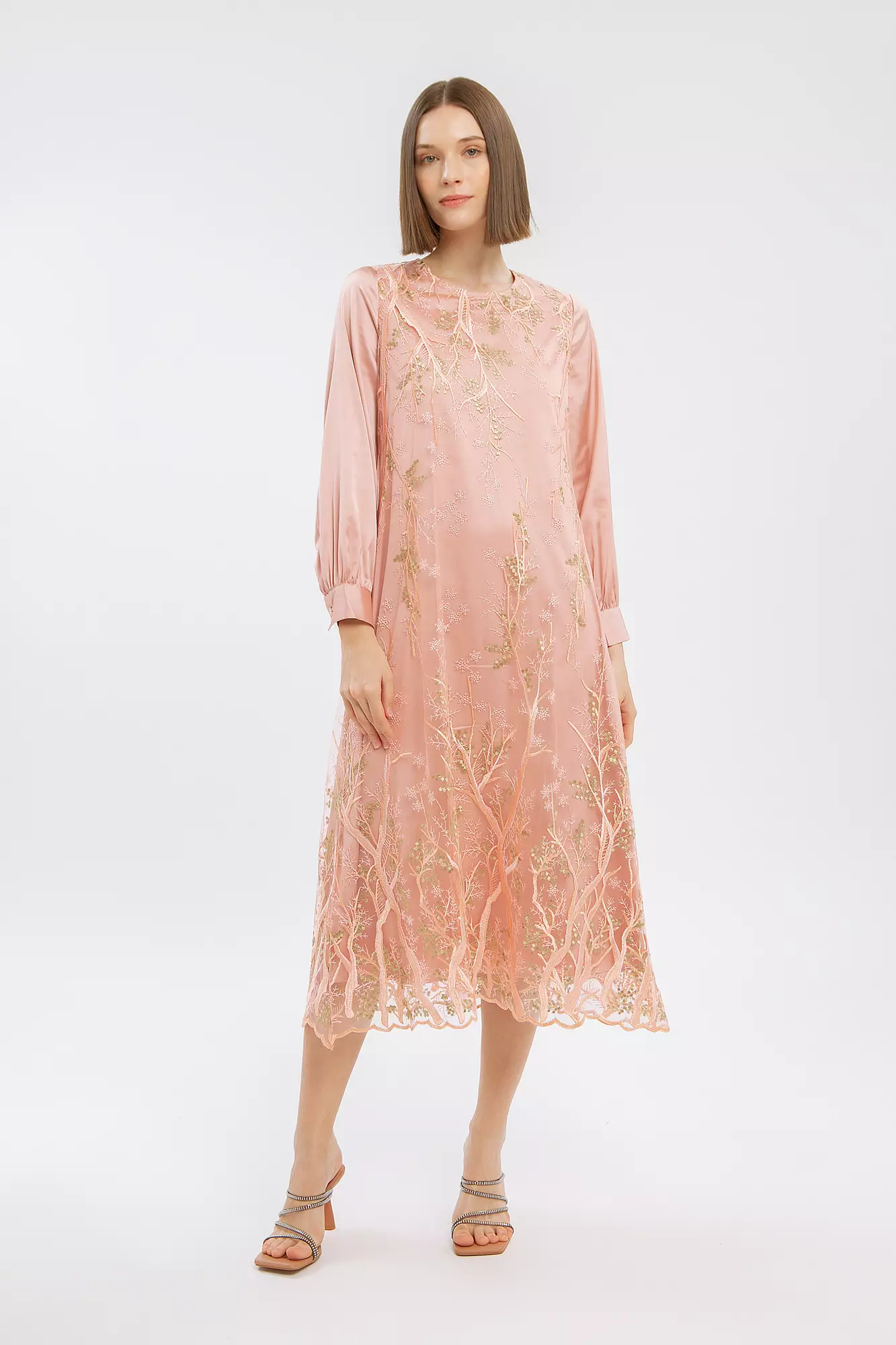 Minimal Hallima Dress Pink Warna PINK