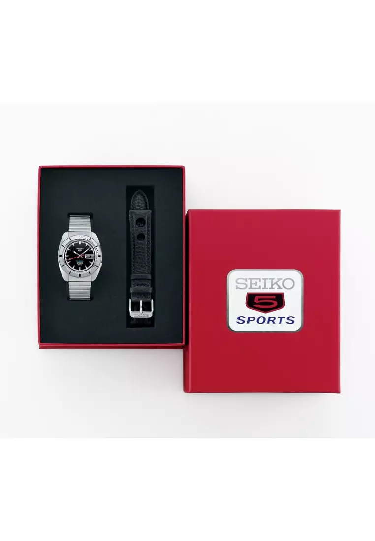 Seiko 5 Sports ‘Pepper Black’ 1968 Heritage Design Re-creation Limited Edition Automatic Watch SRPL05K1
