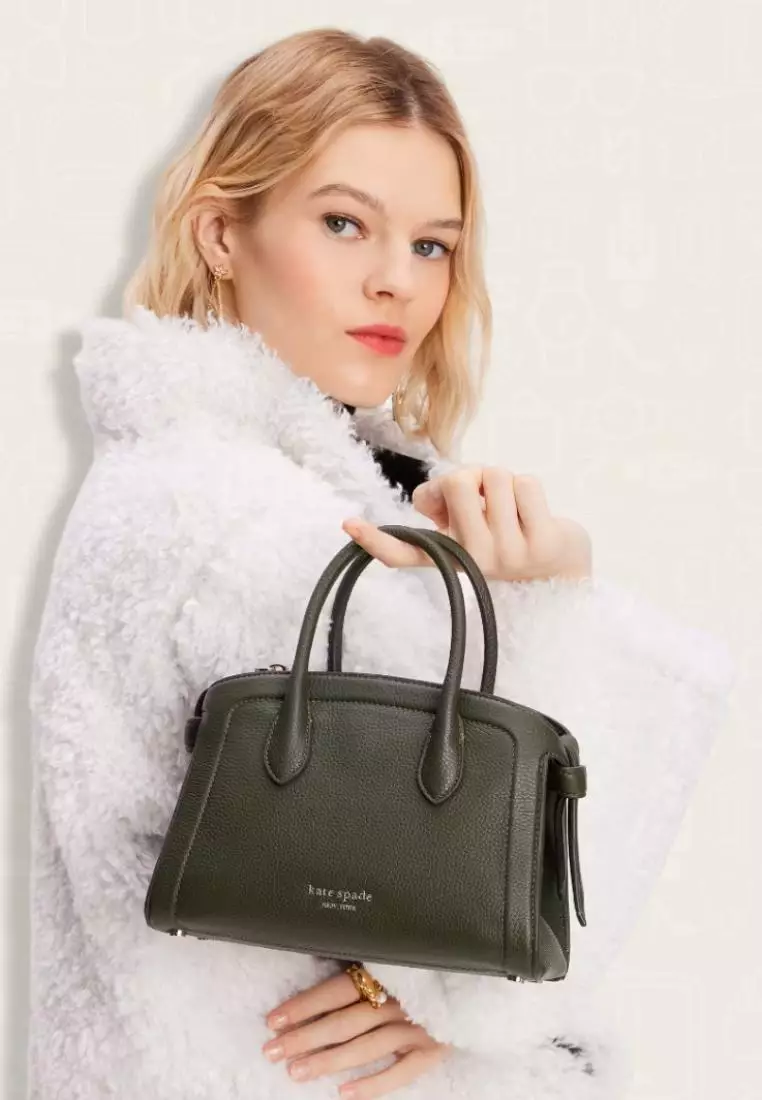 【特価セール】Kate Spade knott mini satchel バッグ Kate Spade knott Leather mini satchel Crossbody ~NWT~ Mochi