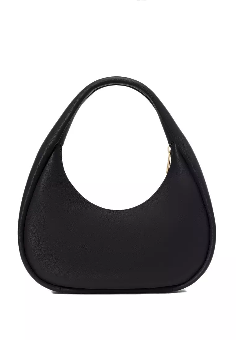 Kayla Crescent Shoulder Bag - Black