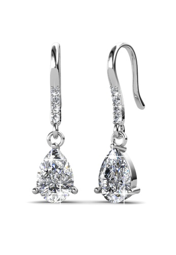 Her Jewellery silver Her Jewellery Dew Drop Earrings (White) with Premium Grade Crystals from Austria HE581AC0RVGSMY_1
