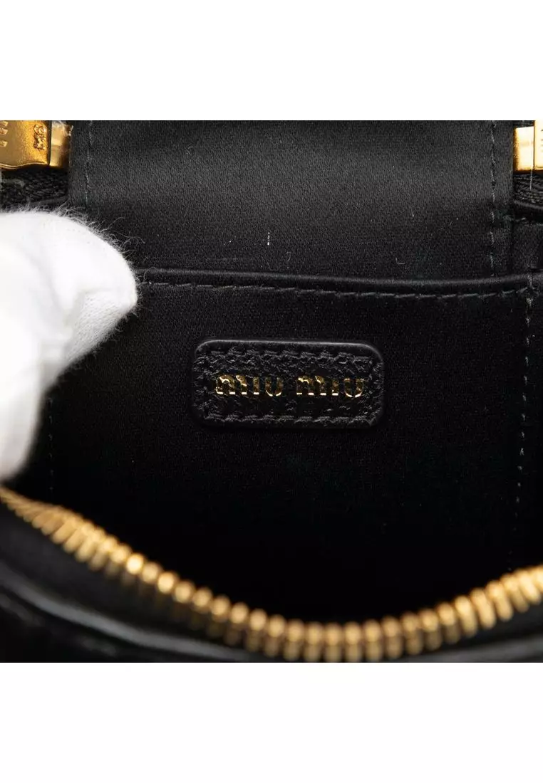 Pre-Loved Miu Miu Micro Matelasse Nappa Vanity Crossbody