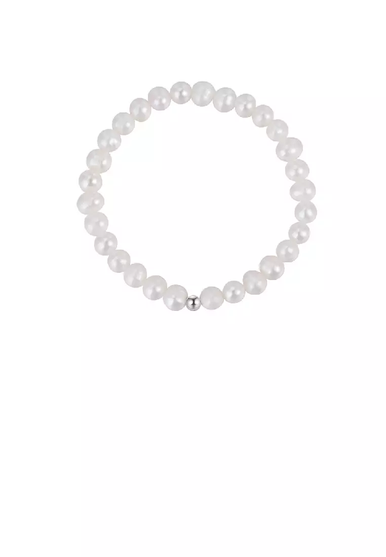 White pearl bracelet store