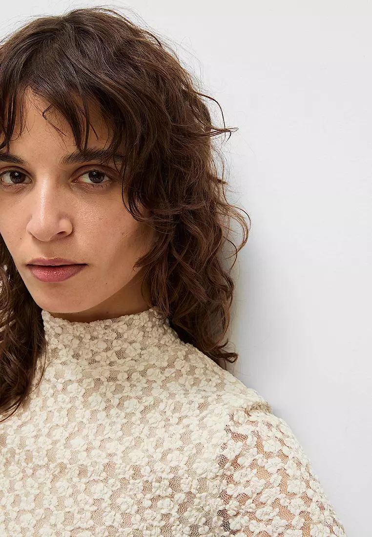 Cotton Blend Lace Top