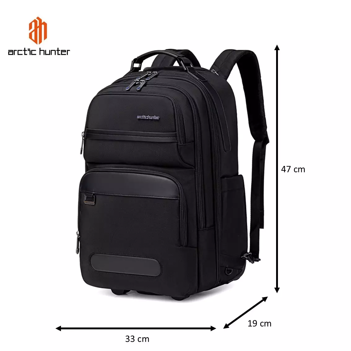 Arctic Hunter LG00656-1 Tas Ransel Semi Koper Backpack Bag Laptop USB With Wheels- Grey