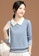 A-IN GIRLS blue Simple Colorblock Striped Knit Sweater DF056AA3E3AAEBGS_3
