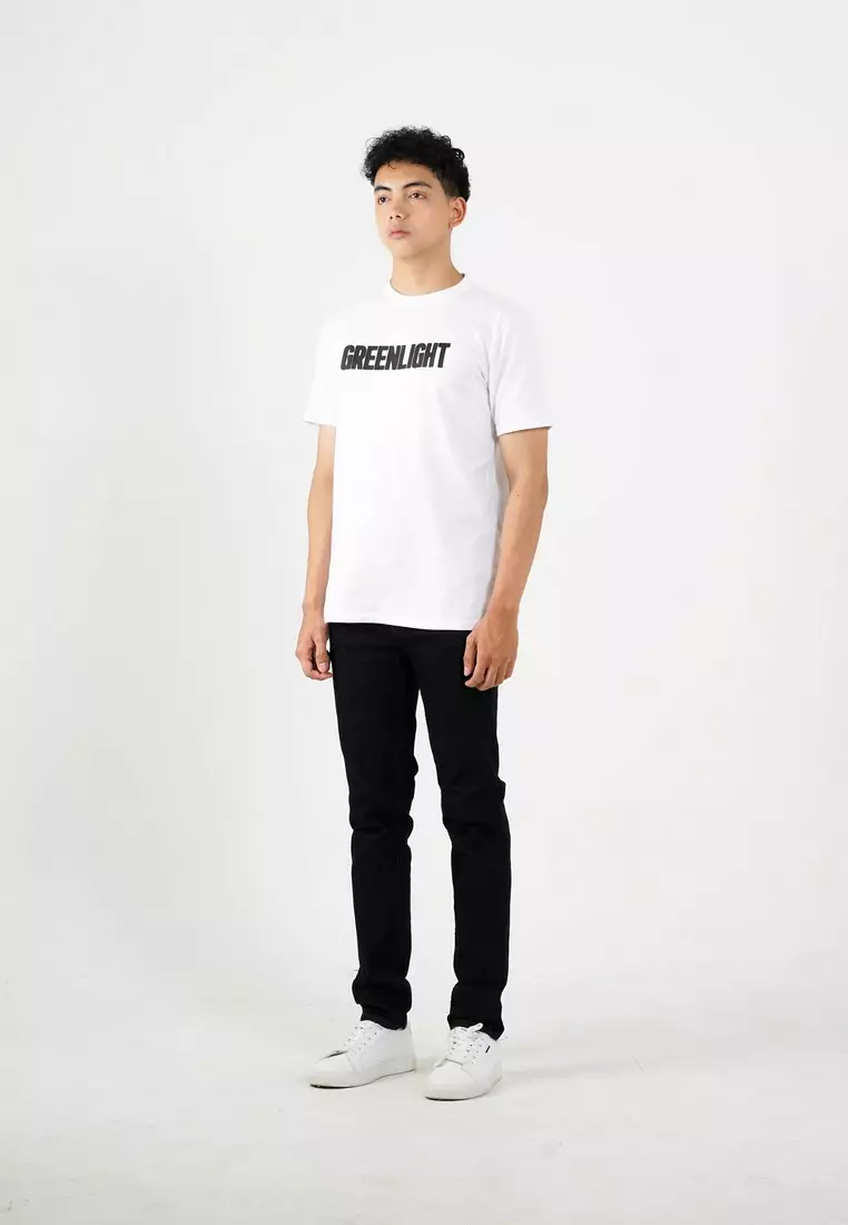 Greenlight Men's T-Shirt Short Sleeve Regular Fit Cotton Logo Script Gino C071224