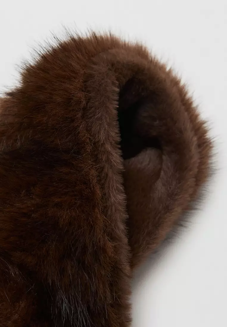 Buy Mango Faux Fur Effect Scarf Online | ZALORA Malaysia