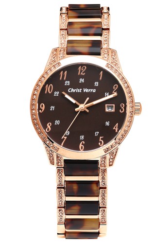 Christ Verra Multifunction Women’s Watch CV 70101L-15 BRN Brown Rose Gold Stainless Steel