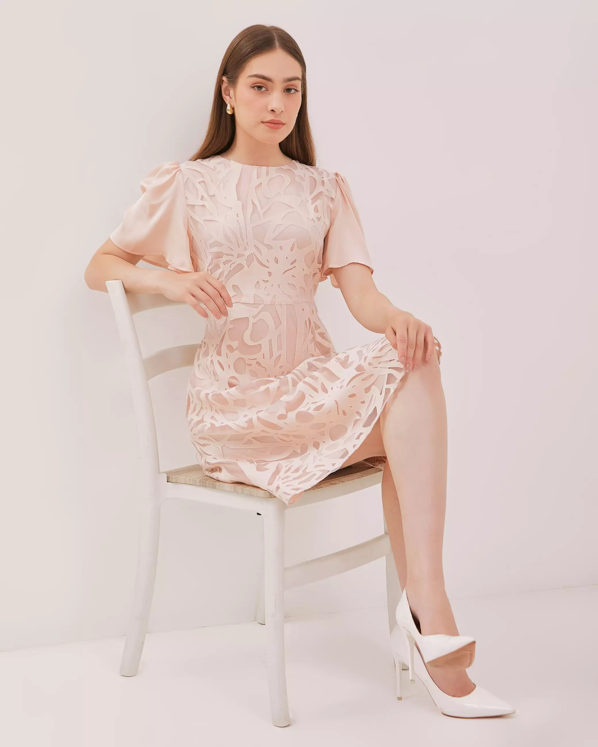 Urban Exchange Ameena Midi Dress Pink Warna Pink