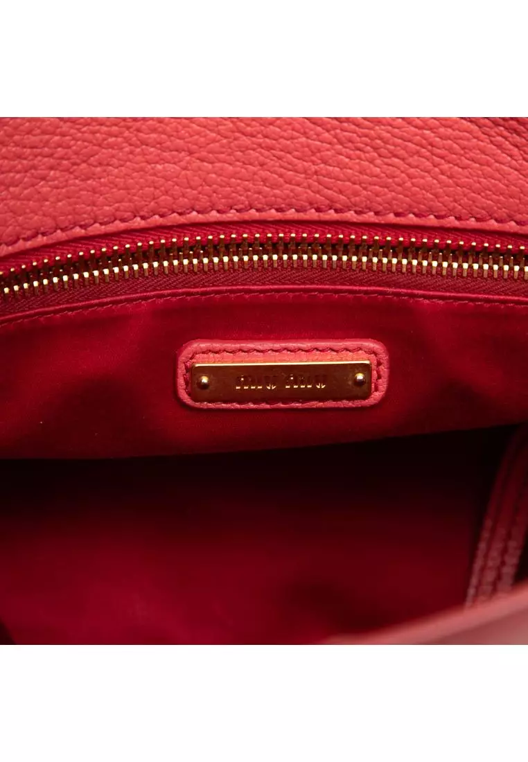 Pre-Loved Miu Miu Goatskin Madras Crossbody