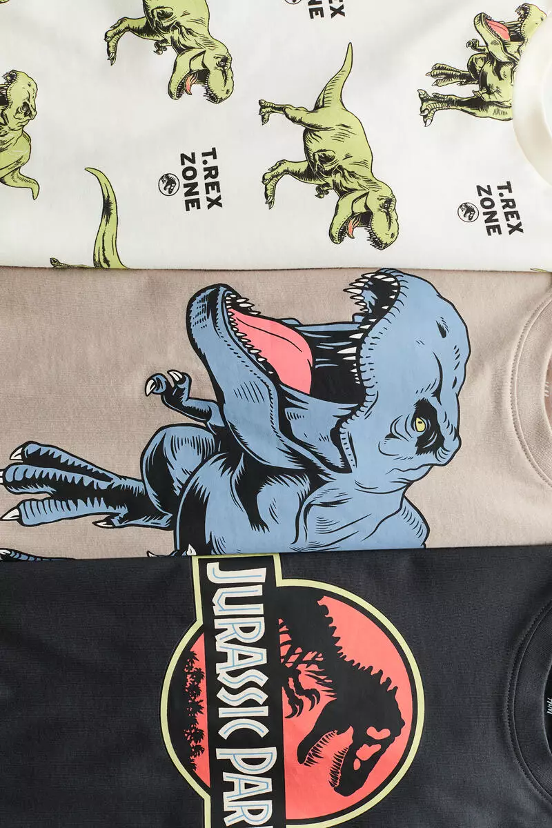 3-pack printed T-shirts