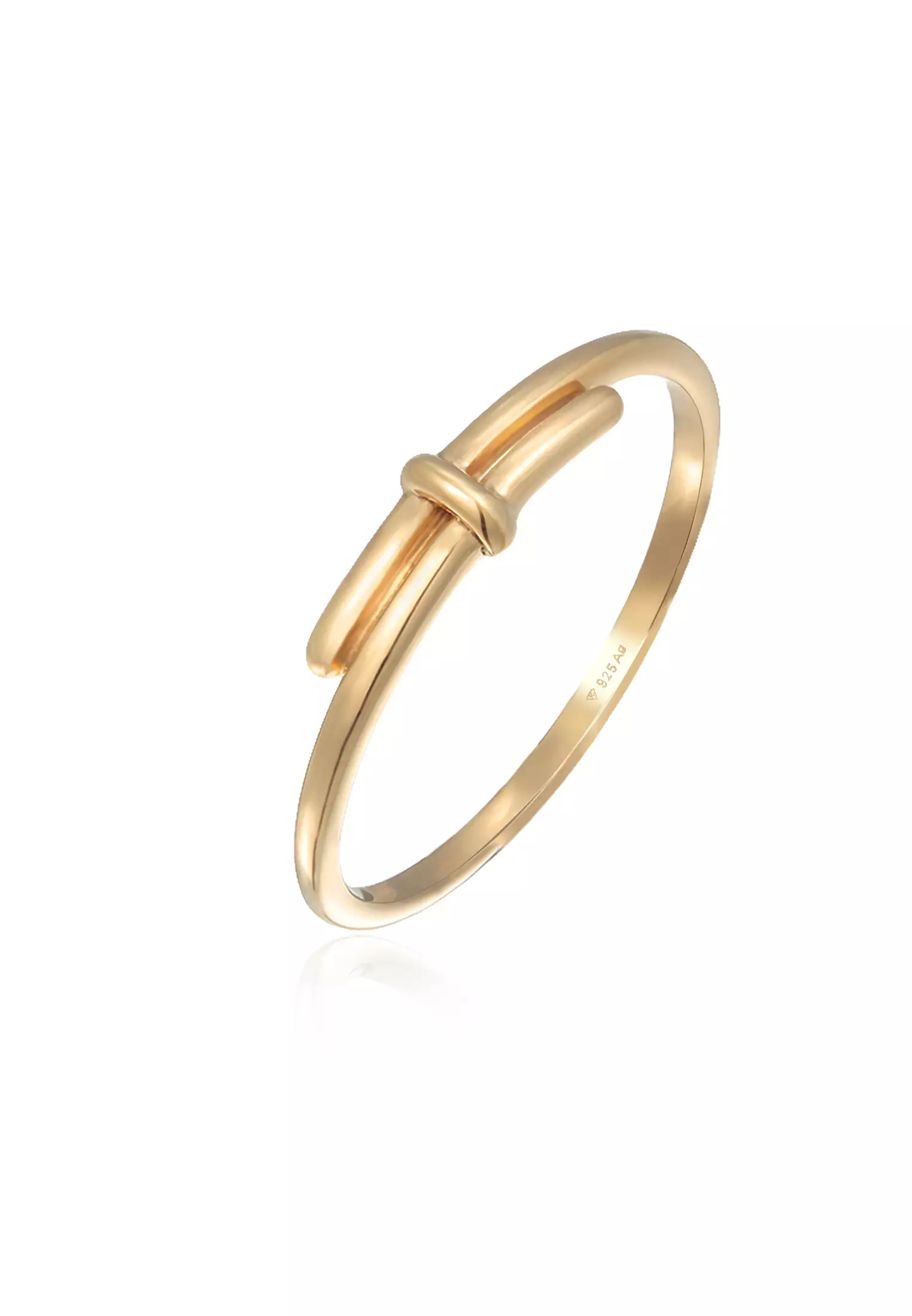 Buy ELLI GERMANY Ring Wrap Design Twisted Basic Gold Plated 2024