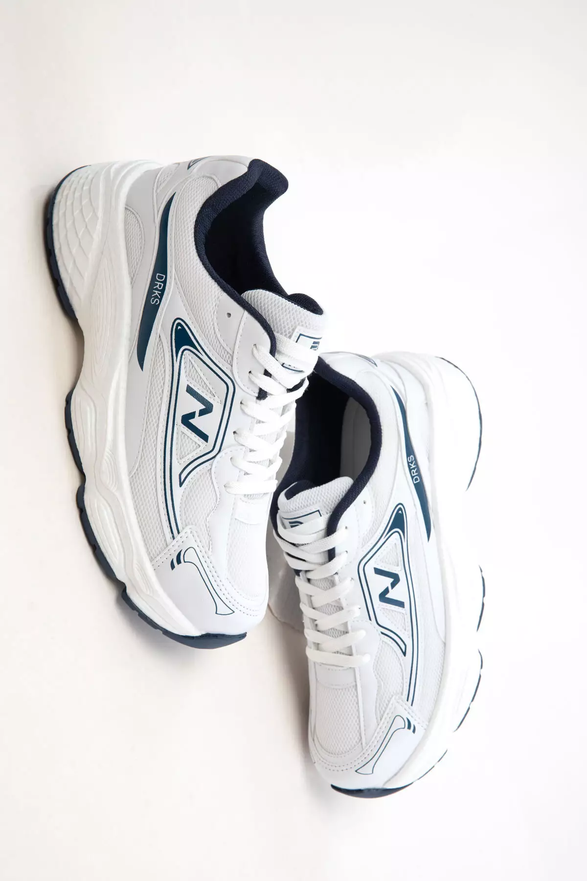 White-Navy Blue Women's Sneaker 20762