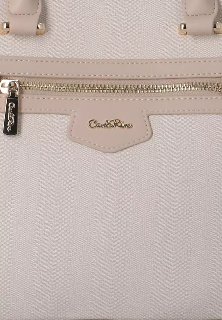 CR Solene Top Handle Bag - Beige