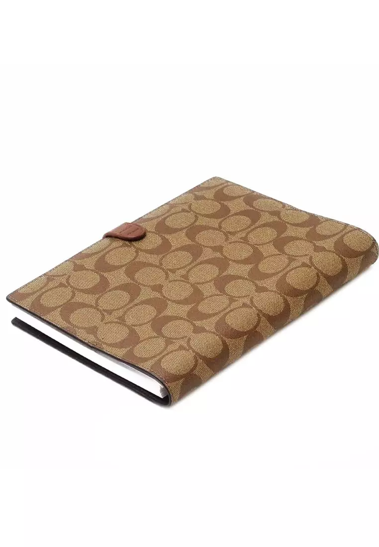 Buy Coach Notebook In Signature Canvas - Brown Online | ZALORA Malaysia