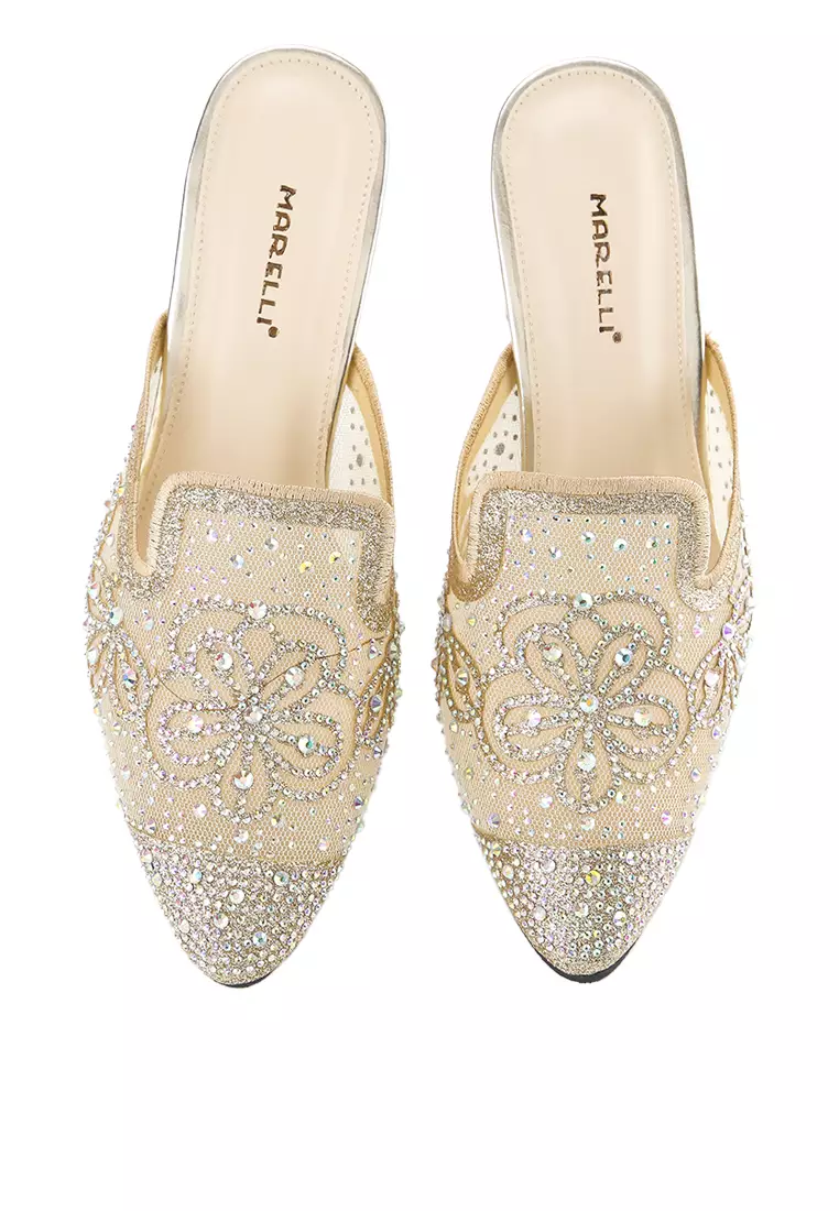 Lotuna Sandal Slop Wanita pesta