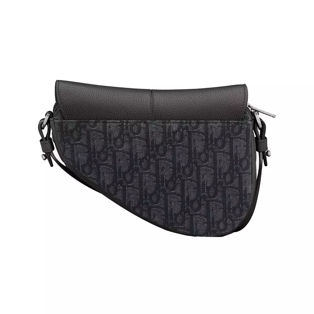 Jual Christian Dior Mini Saddle Bag Black Oblique Jacquard and