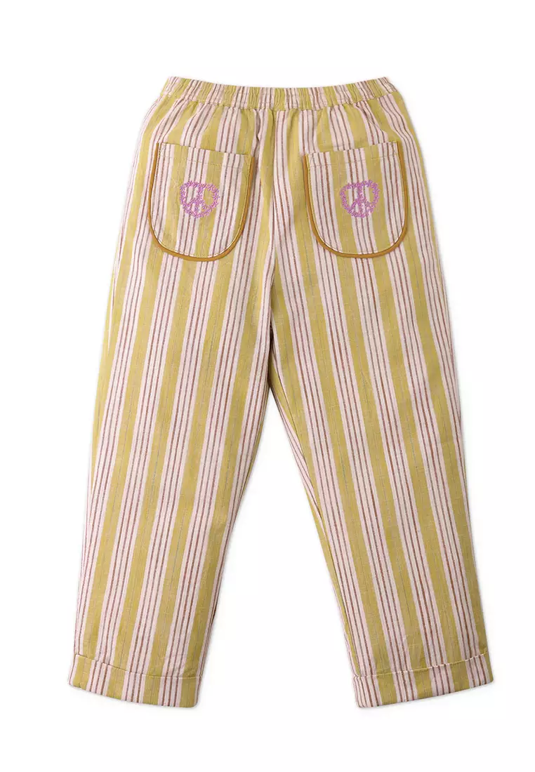 Faye Stripey Pull-On Pants