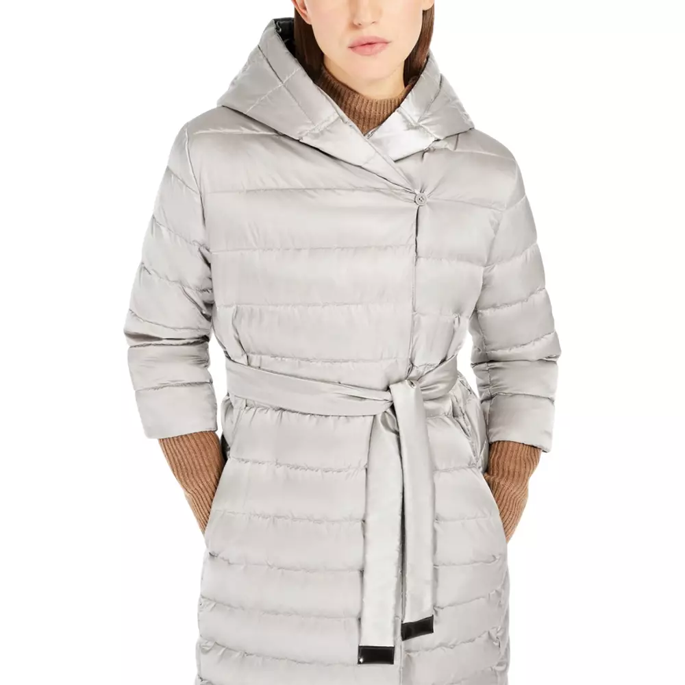 Novef Reversible Midi Down Jacket Hooded Ivory