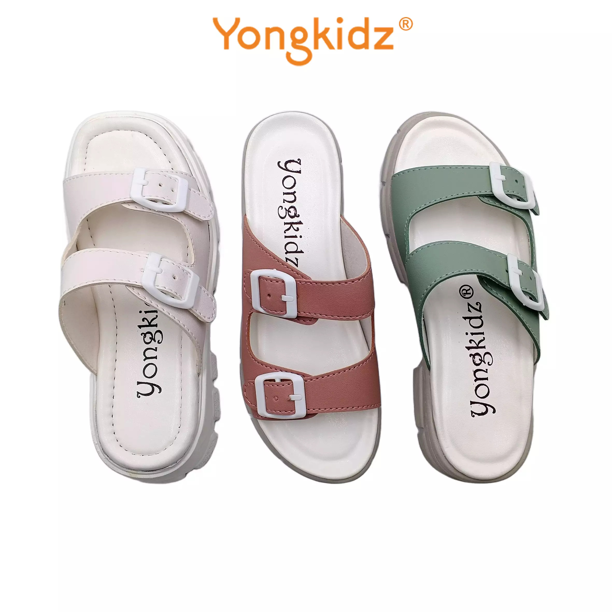 [ ORIGINAL ] YONGKIDZ FLAT SANDAL TK14302OG-22 PUTIH