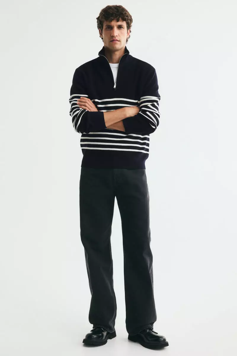 Regular Fit Zip-top jumper