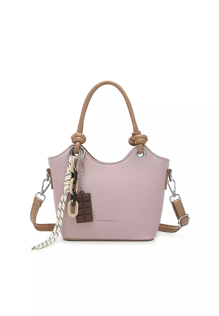 Women's Top Handle Bag / Sling Bag / Crossbody Bag / Shoulder Bag (Tas Tangan Wanita / Tas Selempang Wanita / Tas Bahu Wanita) - Merah Jambu