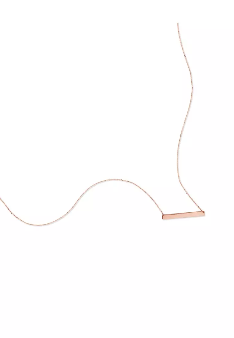Buy Michael Hill Engravable Bar Necklace in 10kt Rose Gold 2024