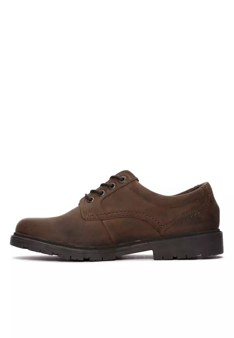 Mens Lane Stride Casual Lace up Shoes - Brown Leather