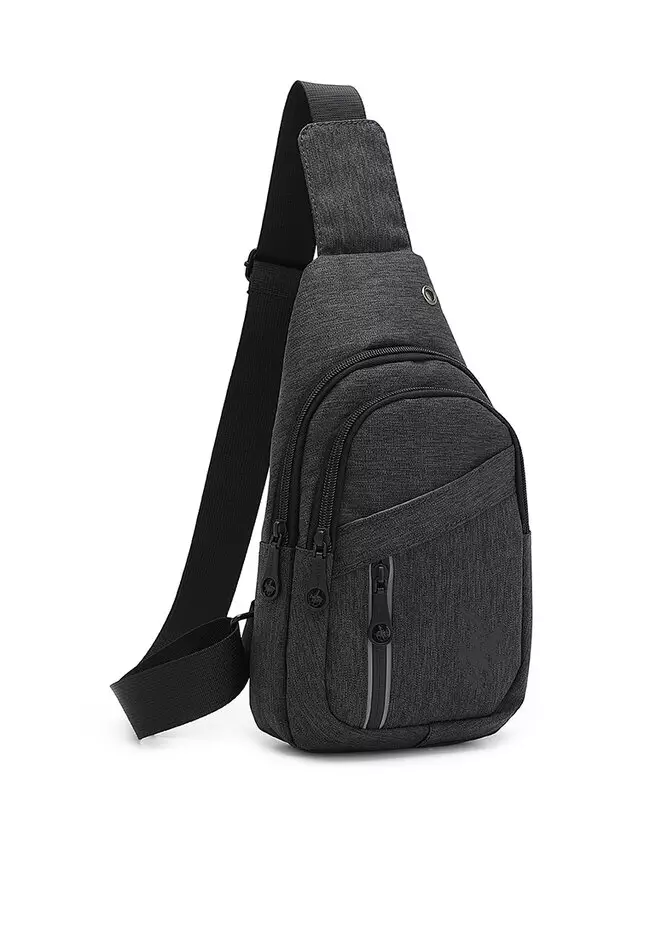 Buy Swiss Polo Men's Sling Bag / Chest Bag / Crossbody Bag - Grey 2024 ...