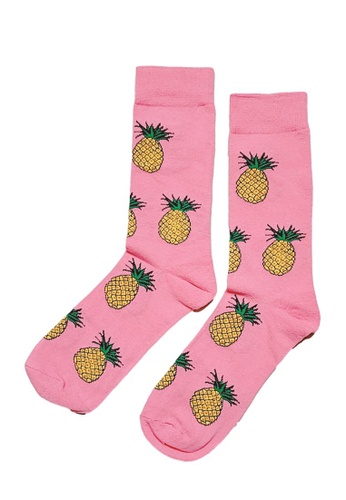 Kings Collection pink Pineapple Pattern Cozy Socks (EU37-EU44) (HS202259) 1FD79AA2E6C189GS_1