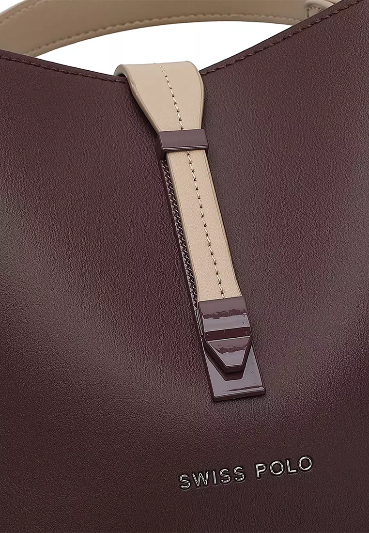 Women's Top Handle Bag / Sling Bag / Crossbody Bag (Tas Selempang / Tas Tangan) - Cokelat