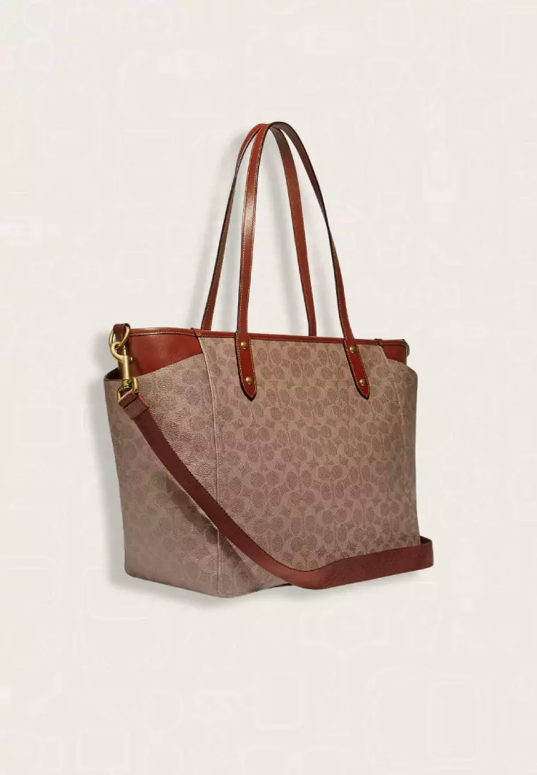 Coach Baby Bag In Signature Canvas Tan Rust