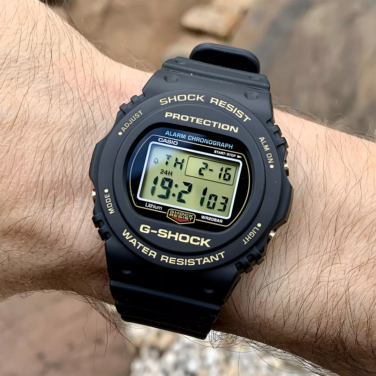 Casio G-Shock DW-5735D-1B Jam Tangan Digital Pria - Black Resin Case & Band