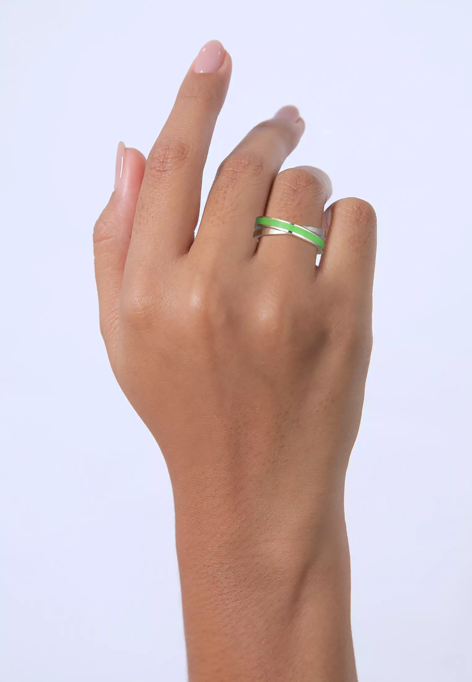 Ring Wrap Modern Enamel Green