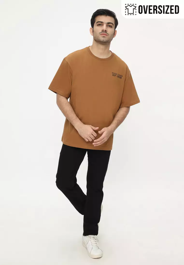 NX T-Shirt Cotton Combed Tebal Oversized Pria 2079370491