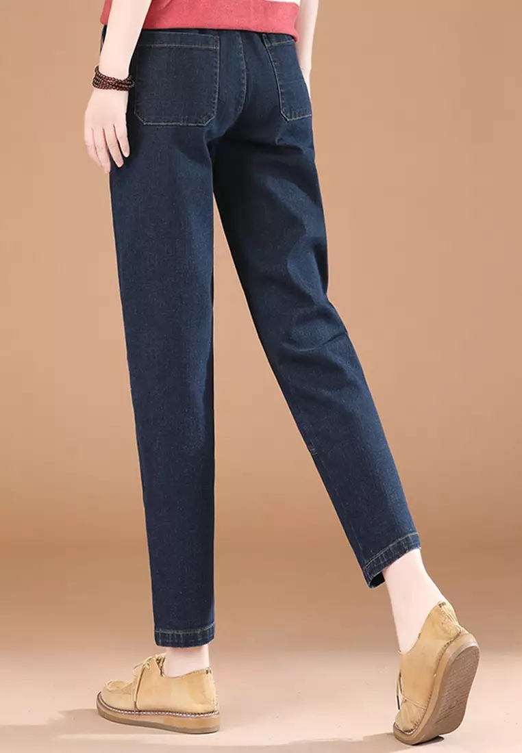 Buy A IN GIRLS Elastic Waist Jeans Online ZALORA Malaysia