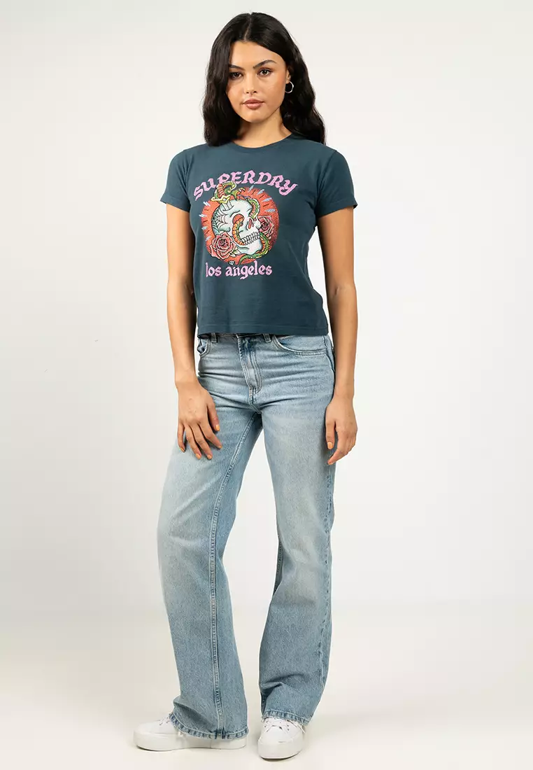 Tattoo Rhinestone Fitted Tee