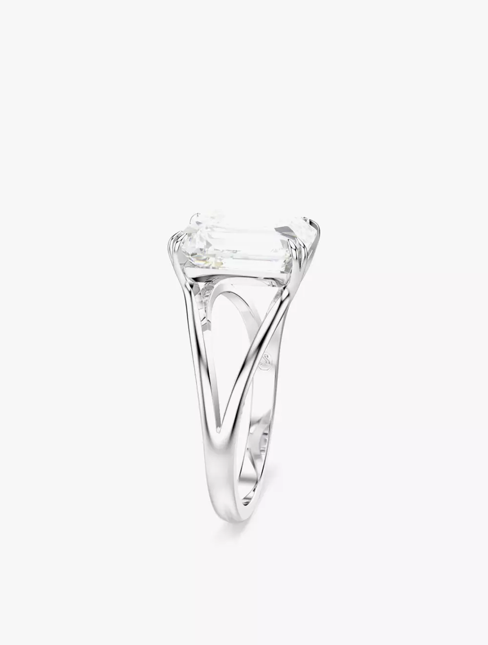 Stilla Cocktail Ring, Octagon Cut, White, Rhodium Plated - 55 - White