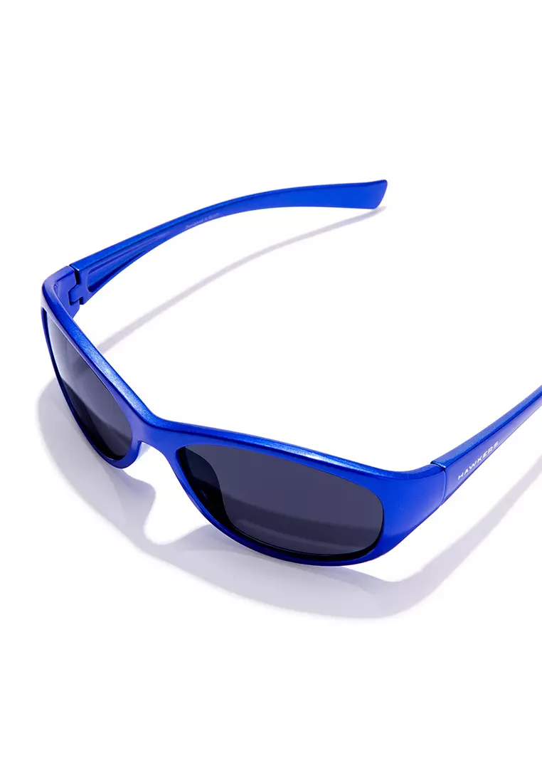 HAWKERS Metallic Blue Dark Rave Kids Sunglasses For Boys And Girls, Unisex. Official Product Designed In Spain