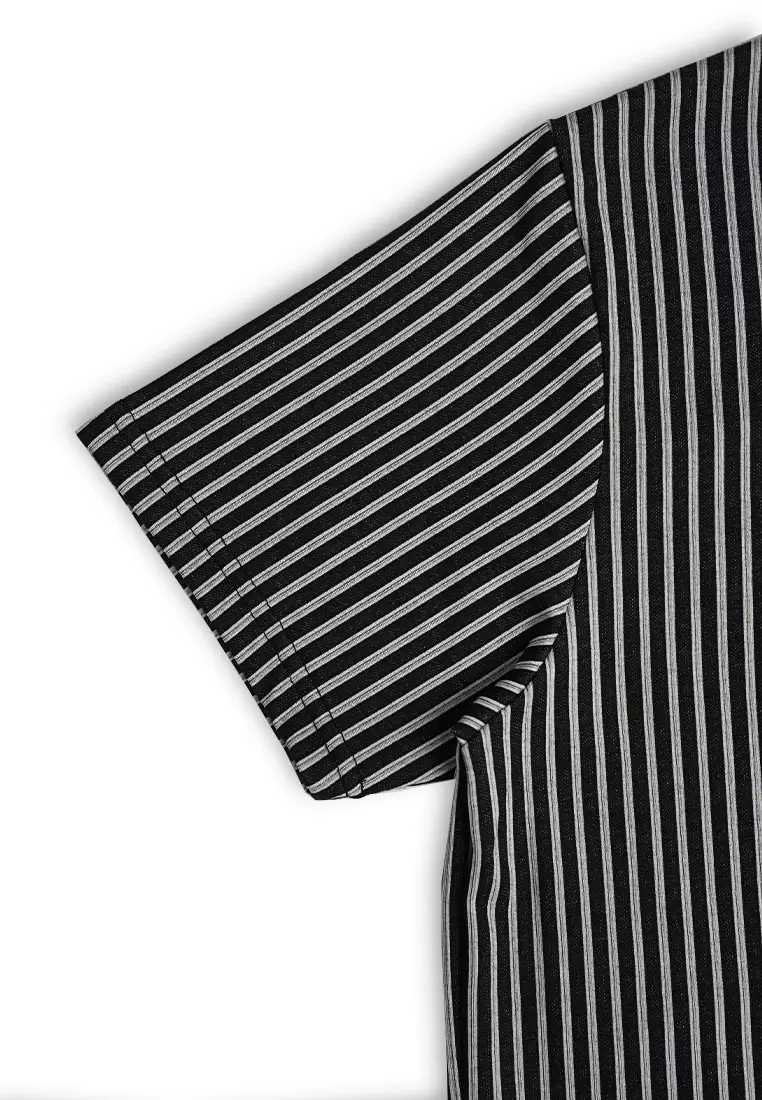 Ryusei Tshirt Yujin Stripe White Black