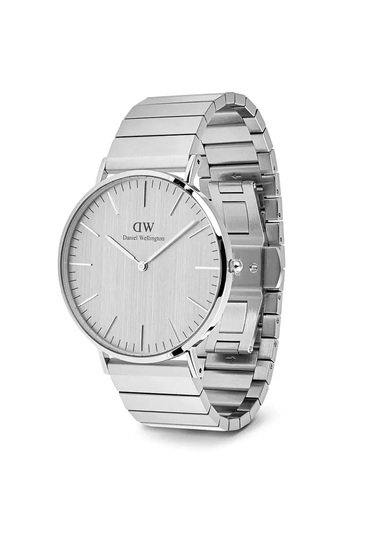 Classic 40mm Sterling Piano Silver Brushed Silver - Men Watch stainless steel watch DW Official Authentic Original